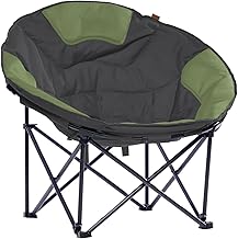 Skandika Moonchair XXL | Großer, bequemer Campingstuhl, Camping Sessel rund, Mondsessel, gepolstert, klappbar, Tragegriff und Tragetasche, Anti-Rutsch-Füße, sehr robust | max. 150 kg