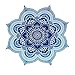 Popular Handicrafts Large Round Lotus Flower Mandala Tapestry-100% Cotton-Outdoor Beach Roundie-Hippie Gypsy Boho Throw Tablecloth Wall Hanging Yoga/Picnic/Camping Mat-Blue Turquoise-72 With Less