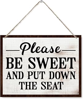 Wooden Wall Sign for Bathroom Decor