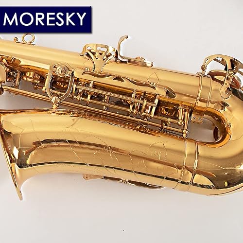 Moresky E-Flat Eb Alto Saxophone Gold Keys With Case Music Instrument #TOP4
