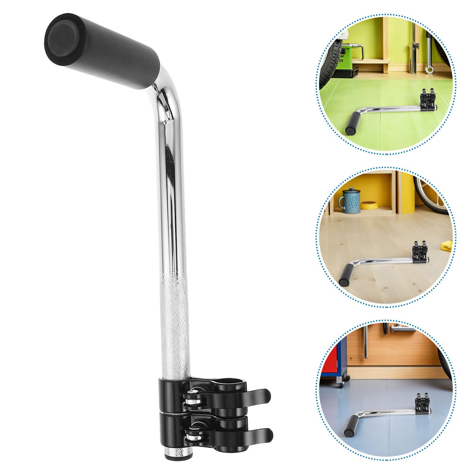 Extensor de Mango para Silla de Ruedas, Acero Inoxidable, Instalación Fácil, Uso Ergonómico, para Interior y Exterior, Plata