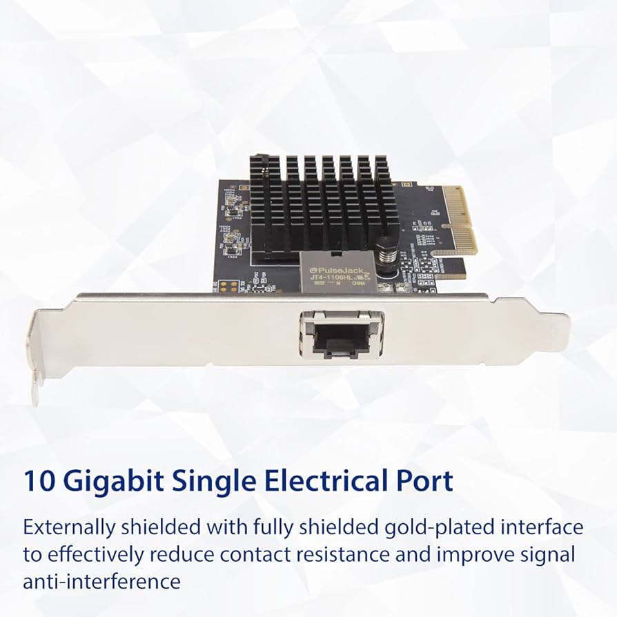 Amazon.com: 1 Port 10 Gigabit Ethernet Network Card - PCIe