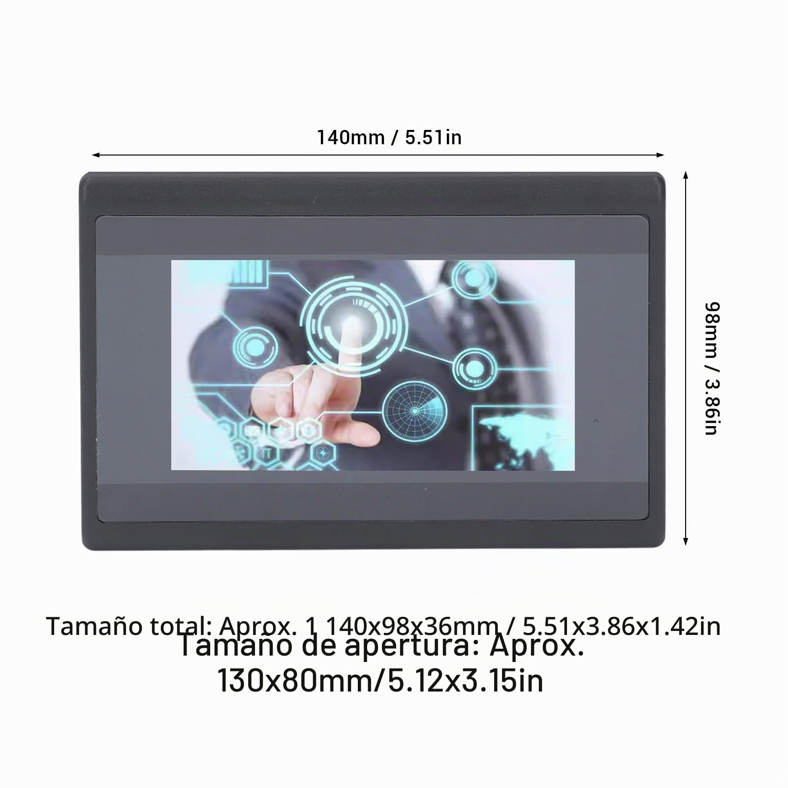 Pantalla Táctil PLC 4.3 Pulgadas TFT LCD HMI con CPU ARM9 600MHz para Controladores Inteligentes y Sistemas Industriales