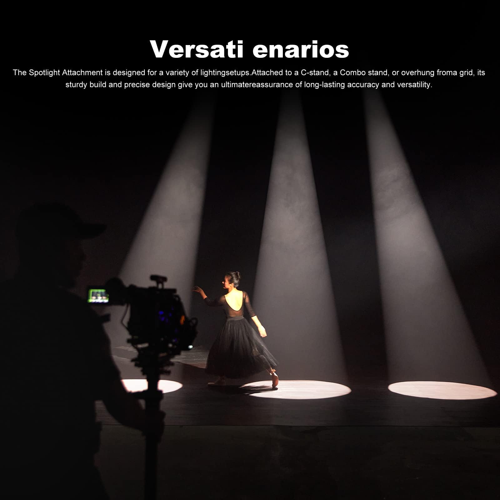 Godox VSA-26K Spotlight Attachment Kit, snoot cónico con Lente de proyección de 26° y 9 gobos para Flash y luz de vídeo (VSA-26K)