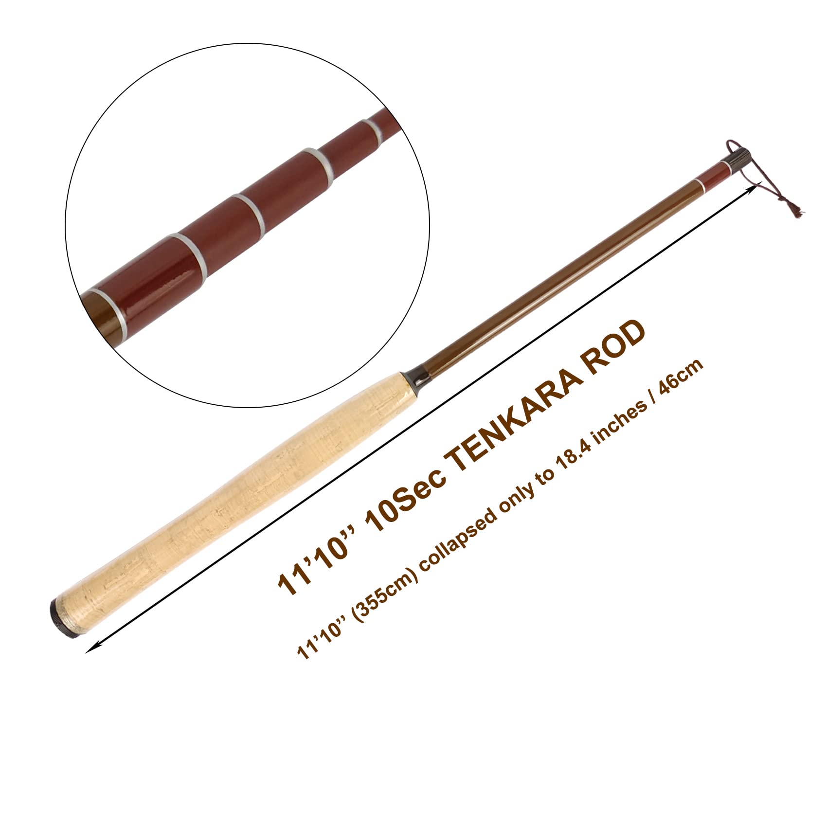 Aventik Z Tenkara Rods Pro IM12 Nano 6:4 Action 5 Most Used Sizes All Water Conditions Quality Carbon Tube Packing, Extra Spare Sections Included, Tenkara Fly Rods&Combo (Combo 11'0'' 10sec(Standard))