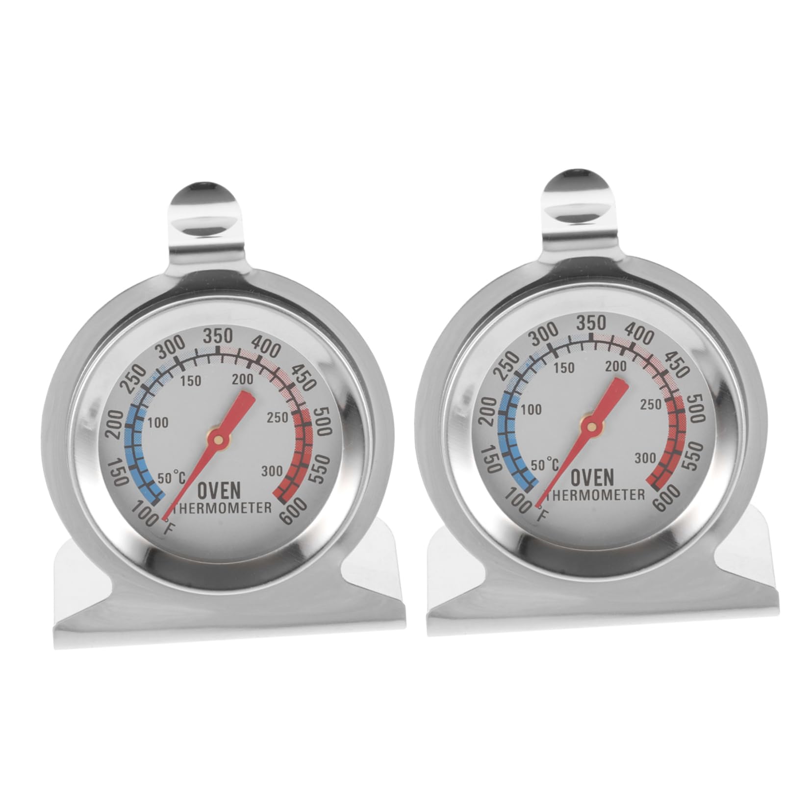 Cabilock 2pcs Oven Thermometer Instant Read High-Temperature Food Thermometer Dial for Baking Grilling and Roasting Design Dual Scale