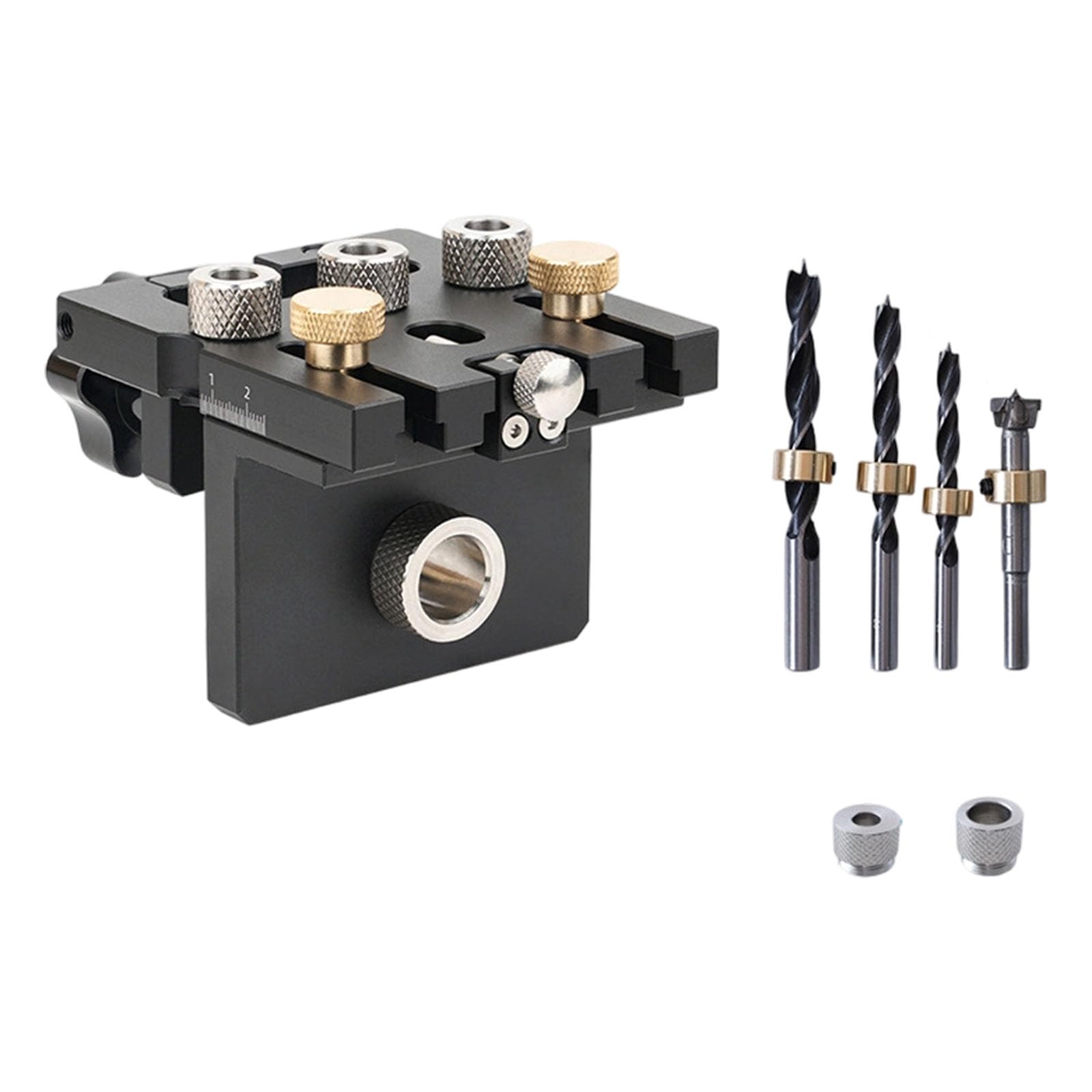 Laikoutd Black User Friendly Wood Drilling Positioning Tool With Clear Scale For Accurate Hole Placement Drilling Positioning Tool