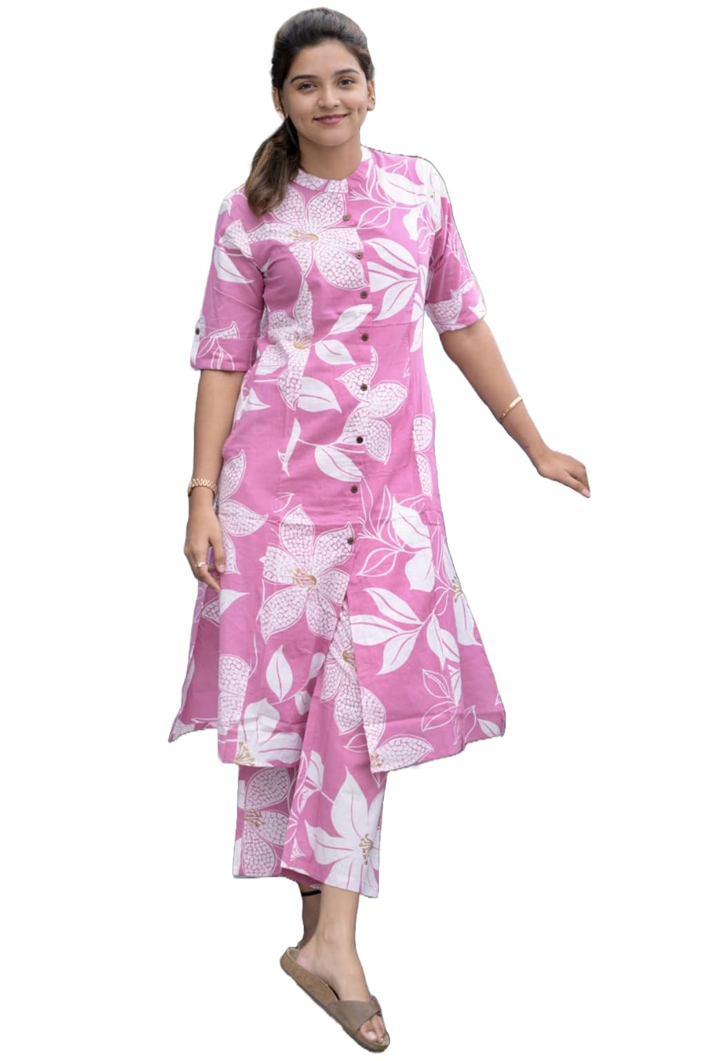 Women's Rayon Viscose Straight Printed Kurta with Pant-image-43