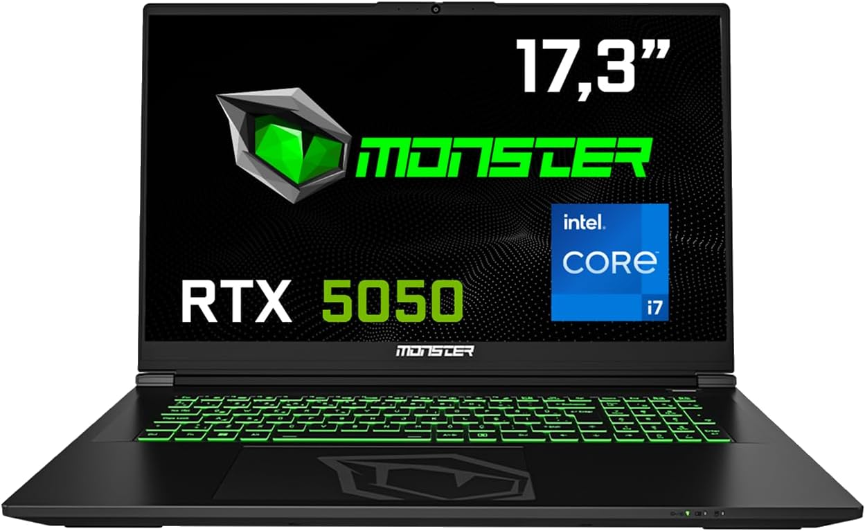 Monster Abra A7 V16.2.4 Intel Core i7 13700HX 16 GB RAM 1 TB SSD 8 GB RTX 5050 Freedos 17,3