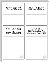 Vista 23 de MFLABEL 2x4 Shipping Labels - 25 Sheets (250 Labels) for Laser & Inkjet Printers, 10-UP FBA Address Stickers, Matte White Self-Adhesive Mailing