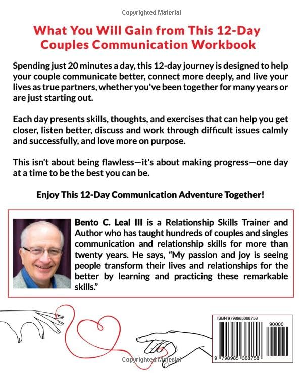 Image of Couples Communication Workbook: 20 Minutes a Day for 12 Days to Improve Listening, Resolve Conflicts, and Strengthen Your Relationship (Relationship Skills Series)