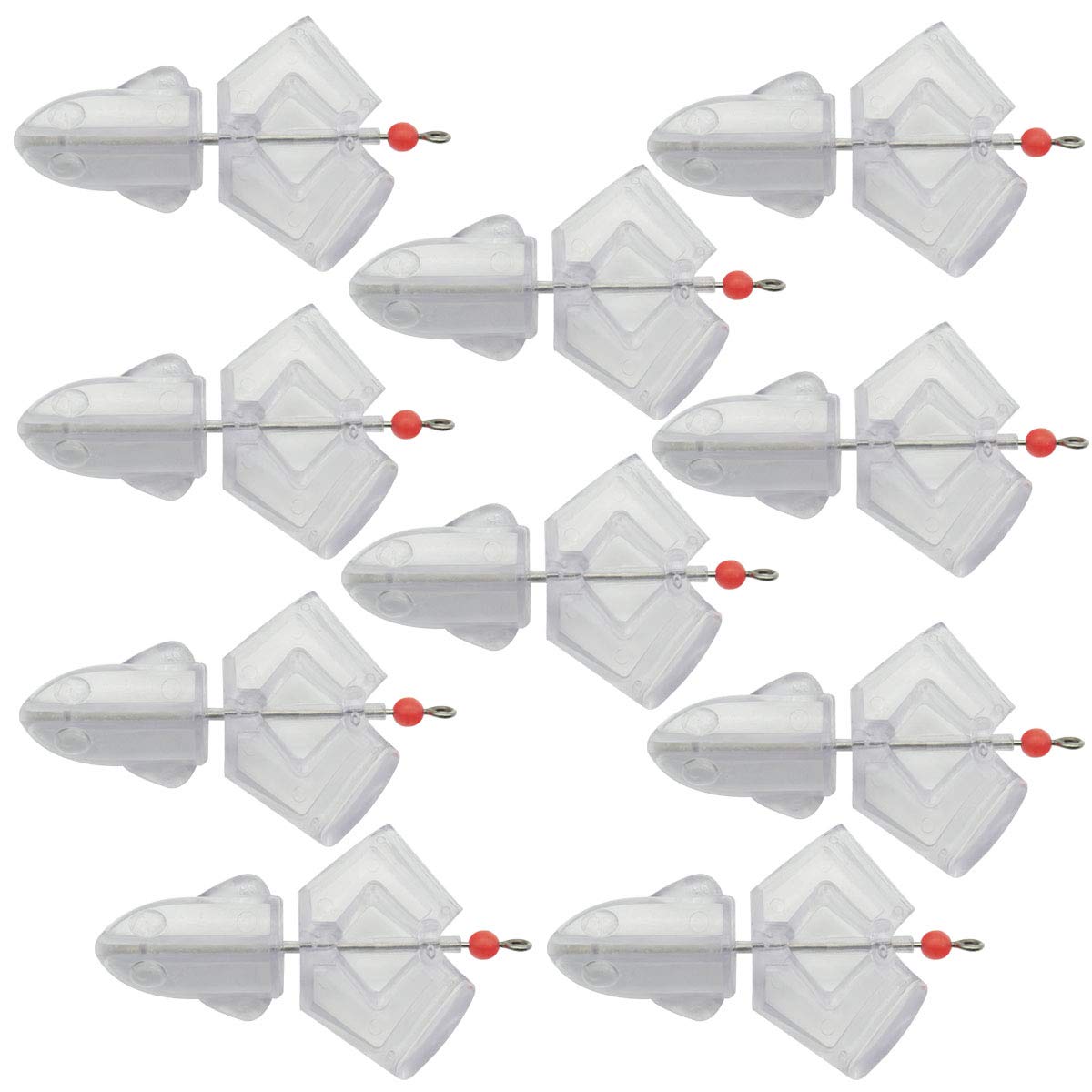 HTHYLURE10PCS Unpainted Frog Lure Blanks 11.72g 8.4cm Crankbait Simulation Blank Body Clear Hard Baits Trout Salmon Swimming Sea Bait Topwater Freshwater Plastic Minnow Lure 126 Frog no Eye