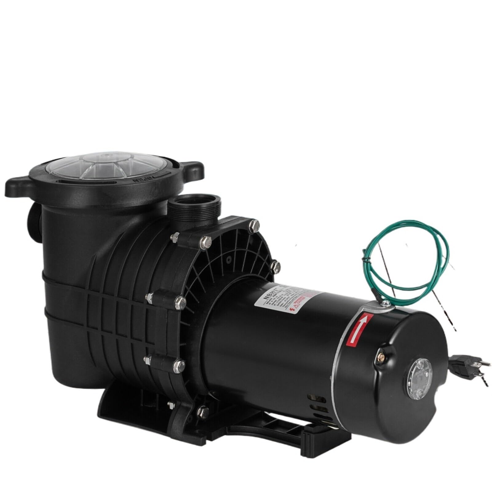 1 pompa per piscina con filtro a sabbia ad alto flusso 1,5 HP-2,5 HP, pompa per acquario, vasca da 1850 W, per piscine interno/fuori terra (110-230 V, 2 HP)
