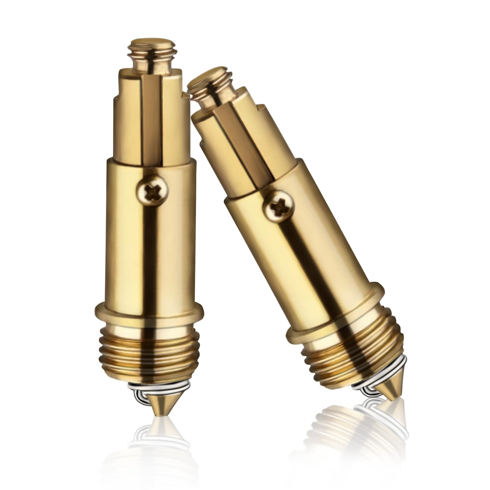 Yclpdmm Gold 2 Pcs Basin Sink Clicker Pop Up Bolt Bath Sink Drain Click Clack Replacement Plug Bolt Spring Brass Push Spring Plug For Most Sink Tub Basin Drain