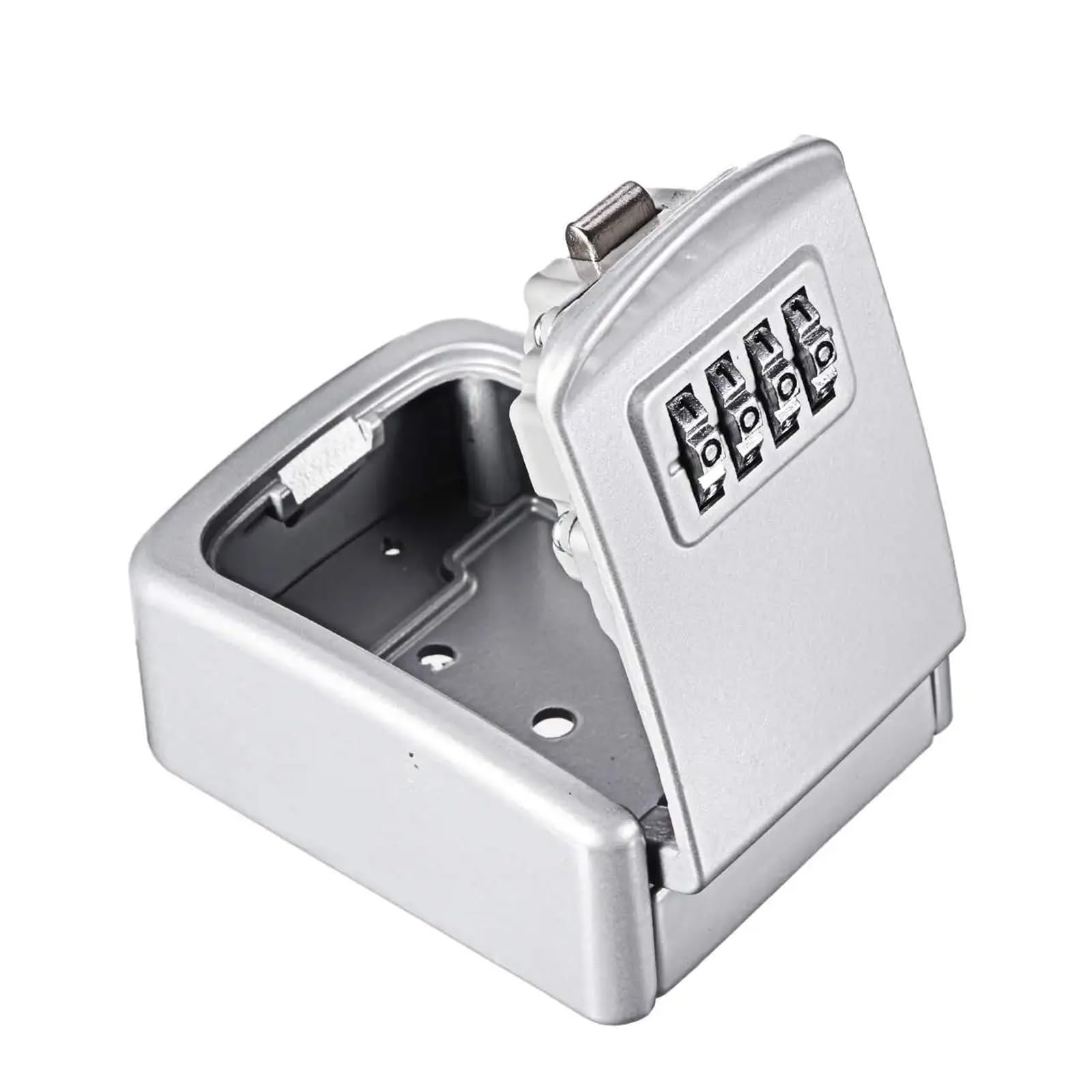 Mini cassaforte da parete impermeabile in alluminio con serratura a combinazione a 4 cifre per uso esterno, ideale per casa e scuola Securi