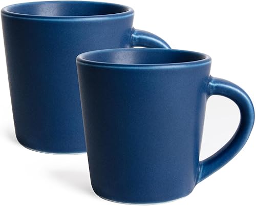 Miniatura 18 de Juego de 2 tazas de espresso blancas de 2 oz, tazas de capuchino de cerámica con platillos, juego de té de porcelana duradero y colección moderna de