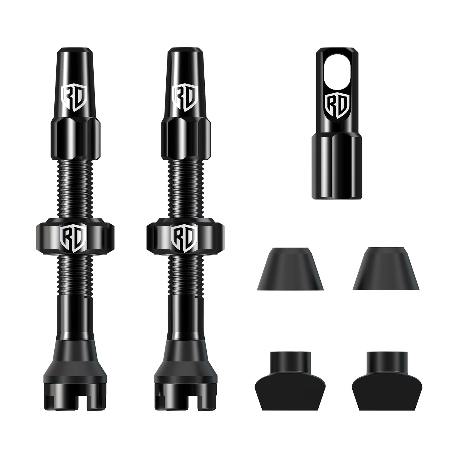 RACEDUEL Tubeless Valve Stems Presta Valves Stem Aluminum 44MM/60MM/80MM