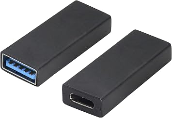 USB C to USB A Adapter USB 3.0 A Male to USB Type C Female Converter One-Way Transmission and Charging for USB Port PC,Laptops,Chargers and Type-C Port U-Disk,Smart Phone Etc2 Pack-Black