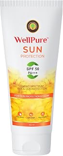 Wellpure Sunscreen SPF 50 PA+++ | Lightweight, Non-Sticky Formula | UVA & UVB Protection | Suitable for All Skin Types| 60ml Price In India