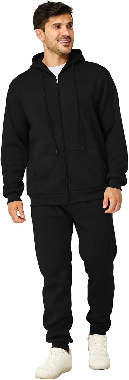 Mens Sweatsuits 2 Piece Casual Full Zip Tracksuits Zip Up Hoodie and Sweatpants Set Athletic Sweat Suits - Image 2