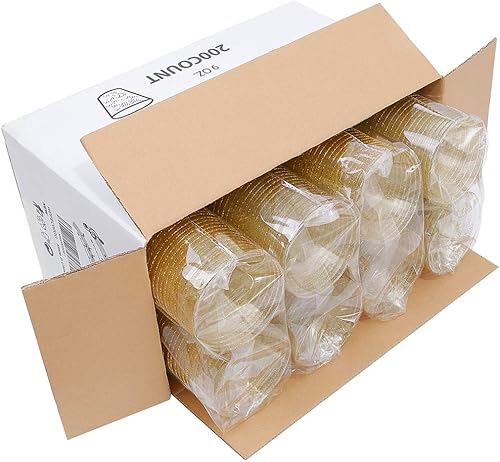 Vista 74 de WDF Paquete de 60 vasos de plástico transparente de 9 onzas desechables para fiestas, reuniones de vacaciones, bodas Transparente (60 unidades)