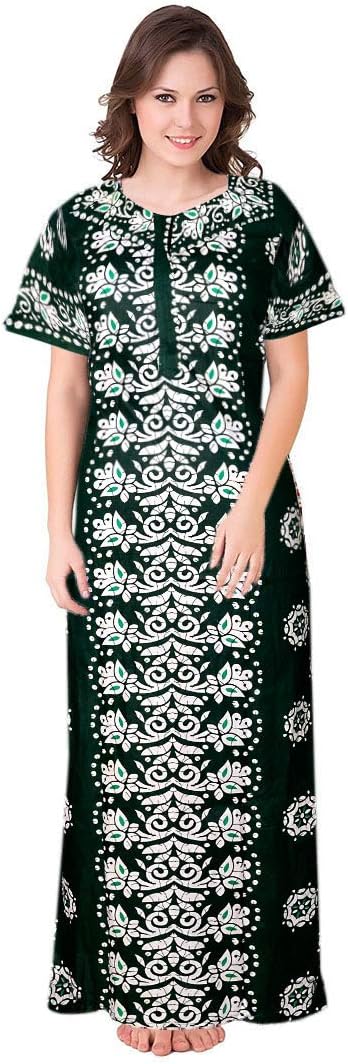 Women Cotton Nighty Gown Sleepwear Nightwear Maxi Soft Night Suit Cotton (Multicolor, Free Size)