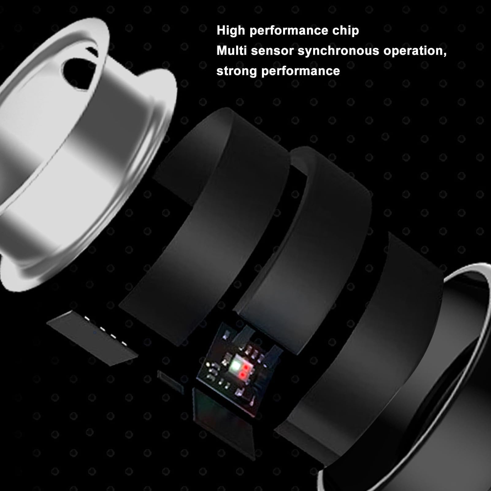 Dpofirs Anillo de seguimiento de fitness, rastreador de actividad impermeable IP68, rastreador de actividad inteligente, seguimiento de fitness, seguimiento del sueño, anillo inteligente rastreador de