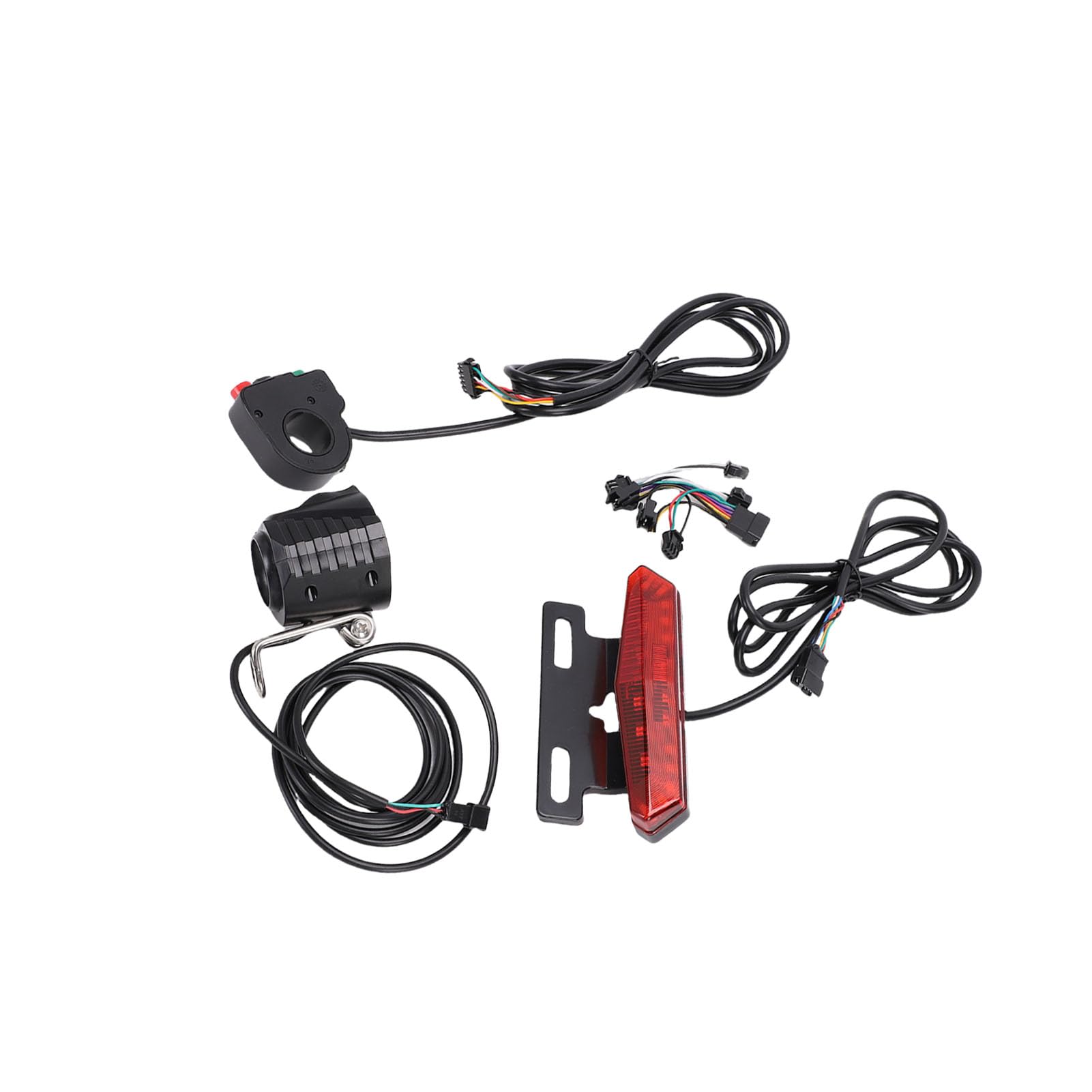 Sxhlseller Kit Luce Posteriore Anteriore per Bici Elettrica Luminosa Interruttore a Chiave di Controllo Facile Migliore visibilità Adatto per Biciclette Elettriche Alta luminosità