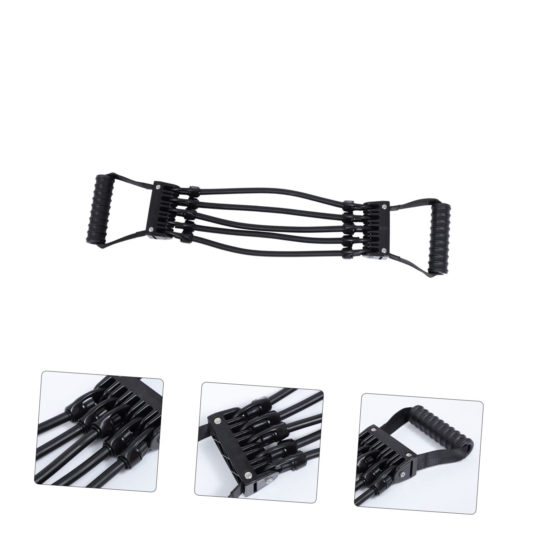 Chest Expander 1pezzo Banda Resistenza Fitness Casa Nero | Lattice e Plastico, Esercizio Professionale Super Elasticità, per Allenamento e Training Supply