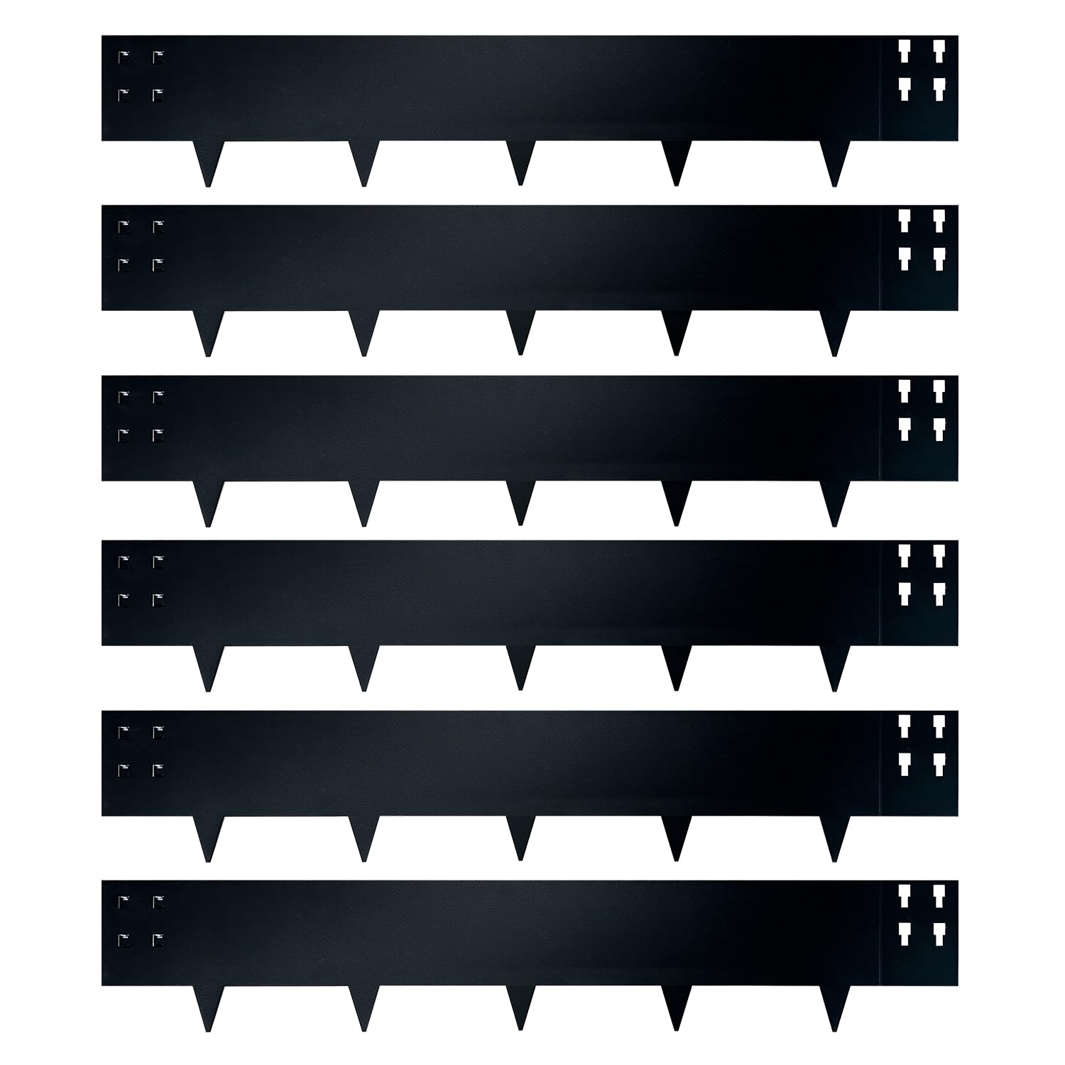 Steel Landscape Edging Galvanized Steel Edge Black Metal Landscaping Garden Bed Lawn Edging Border 40 Inch Strips 8 Inch Depth 6-Pack for Yard Lawn Outdoor Flower Plant Vegetable 20Ft Total GZGNEEVL