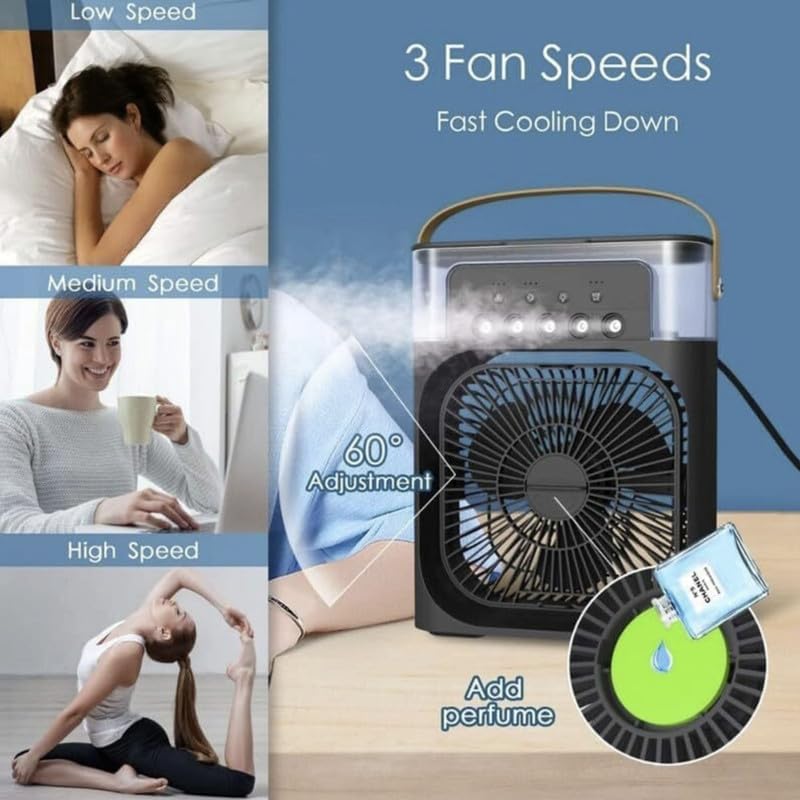 Drumstone (ππ©πππ’ππ₯ ππ ππππ«π¬ πππ«π«ππ§ππ²) Portable USB Mini Evaporative Air Cooler Fan | Personal Desktop Cooling Fan with 3 Fan Speeds | Compact Air Cooler for Home, Office 2