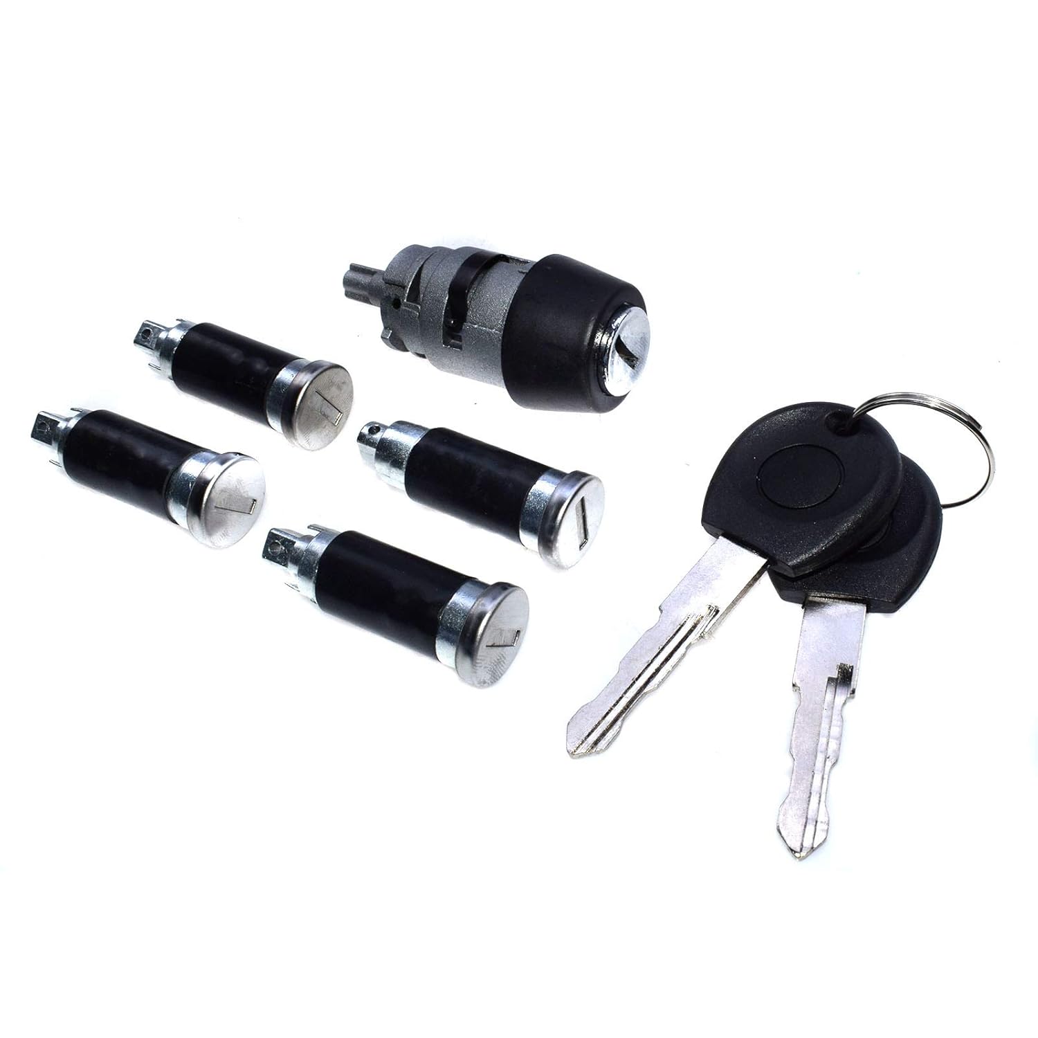 Ignition Switch Lock Barrel & 4 Door Lock & Key for VW