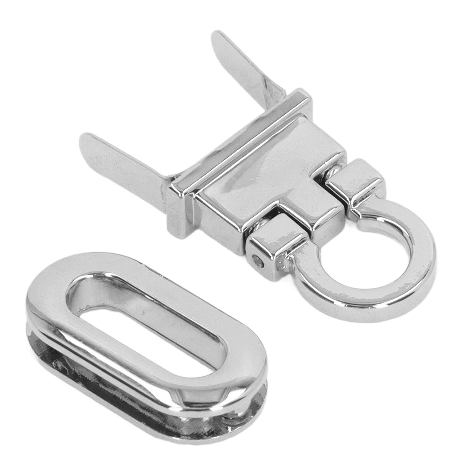 10 Fermoirs à Bouton Tournant Laiton – Pour Sacs, Toile, Cuir – Dimensions 31,5x11,5x18 Mm – Sans Vis – Accessoire Couture