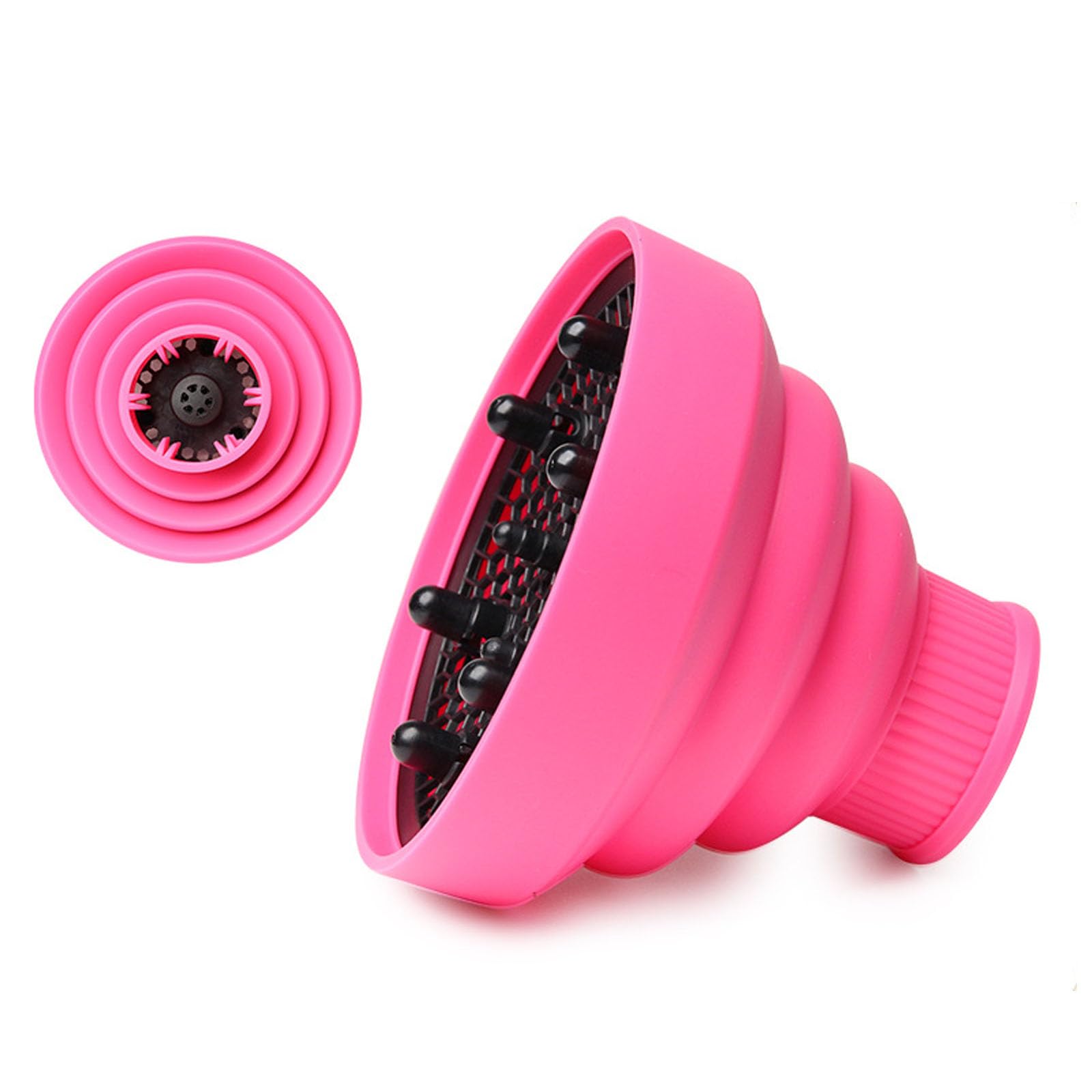 Collapsible Hair Dryer Diffuser Fit 1 57-1 96 4-5cm Round Nozzle Travel Hair Curly Difusor Attachment Portable Silicone