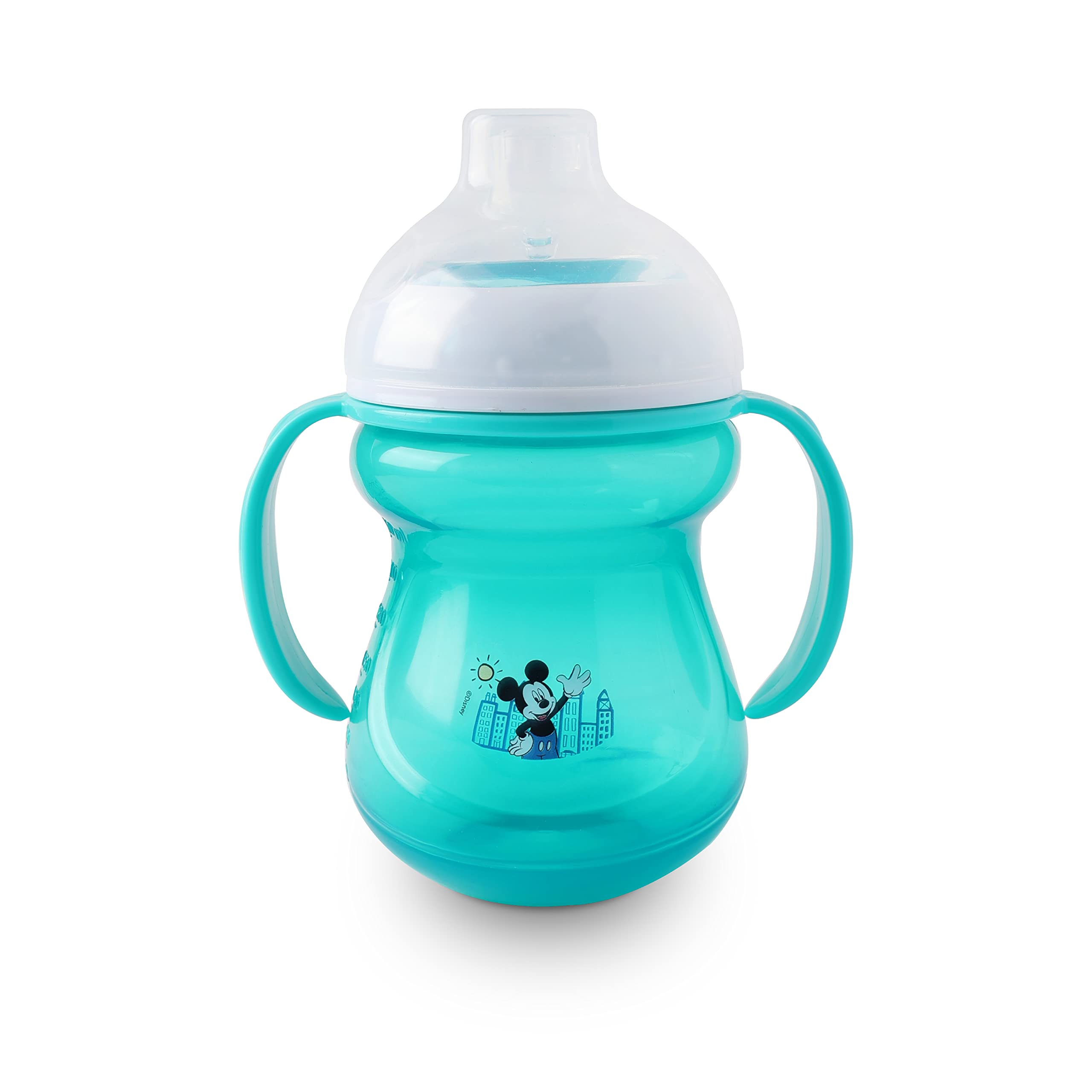 Mickey Mouse Double Handle 80z Baby Spout traning sippy Cup with Spill Proof Sippy Nipples and Removable Handle,6+ months, 8 Oz/230ml Official Disney Product
