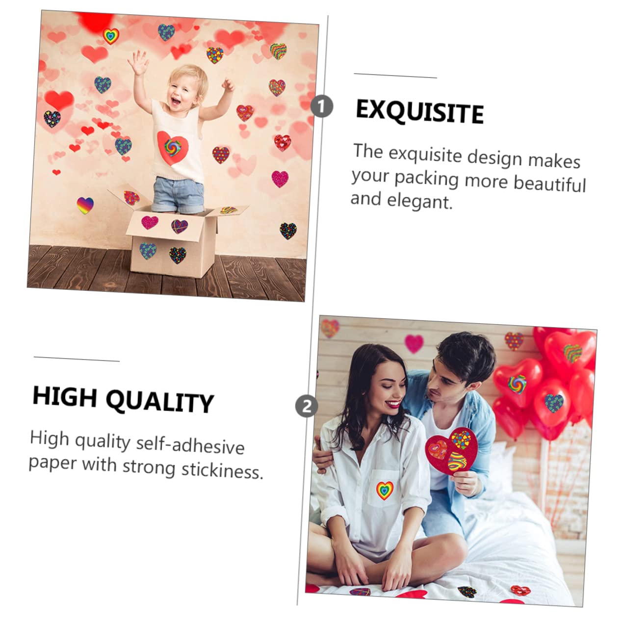 Artibetter 3sets Adesivi Per Matrimoni e Etichette Autoadesive Per Decorazioni Festive