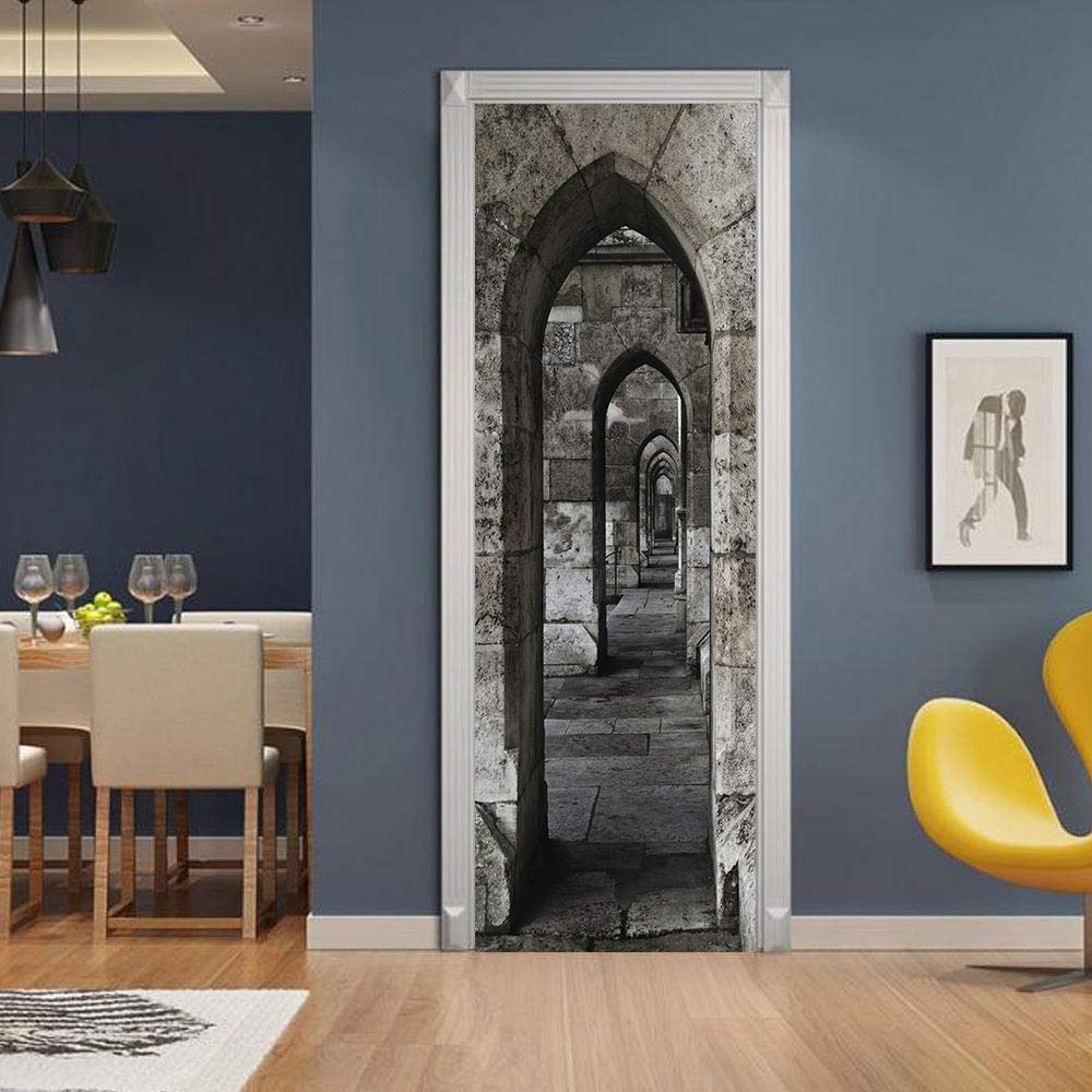 3d Adesivi Per Porte Vista Mare Murale Autoadesivo Decorazione Della Casa Adesivi Murali Soggiorno Camera Da Letto Adesivi Artistici Rimovibili-77x200