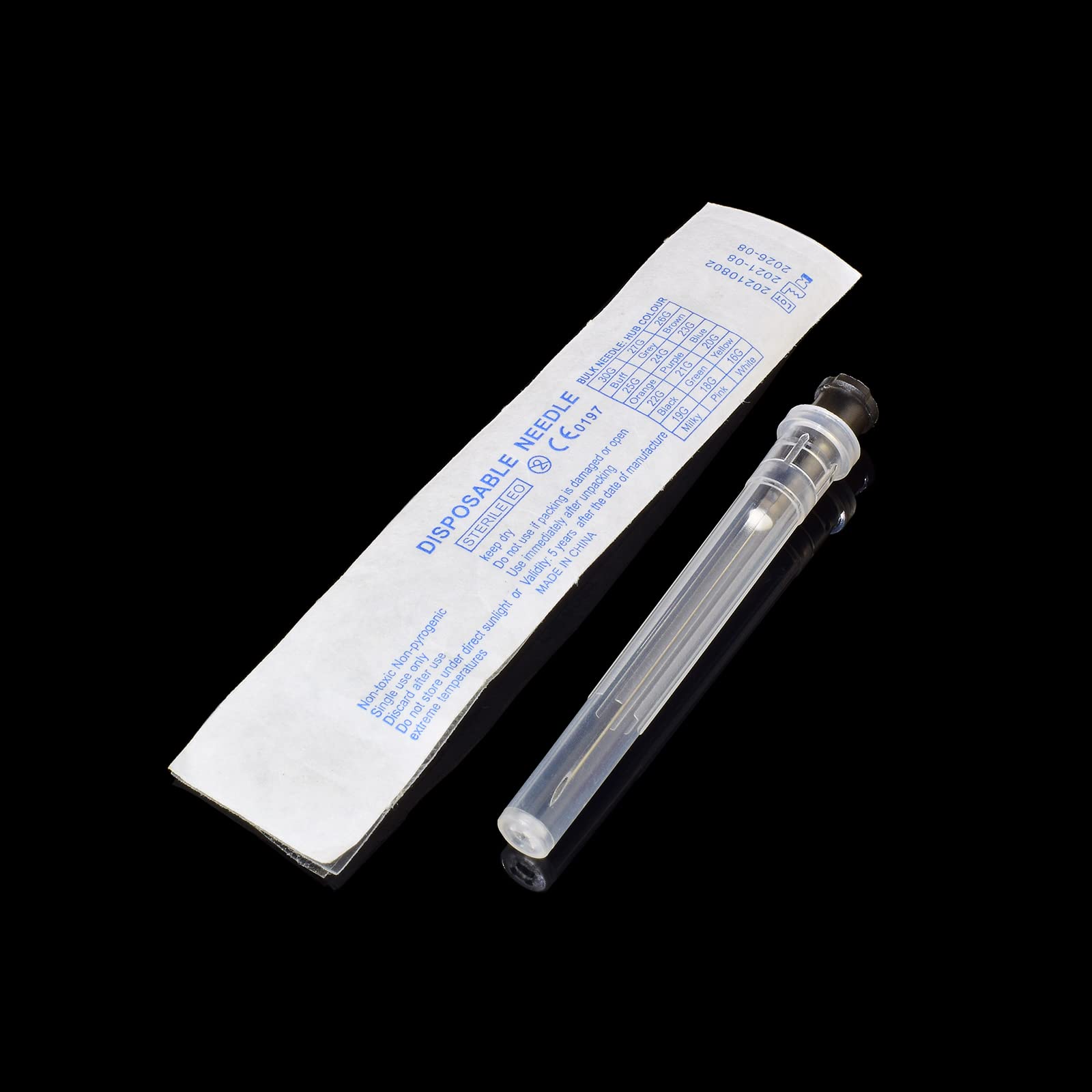 22Ga 1.5inch/38mm Disposable sterile Needles,Pack of 100 — Amazon image 8