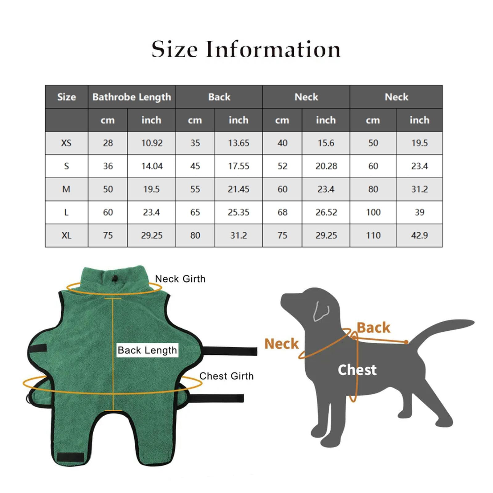 Bathrobe De Chien Serviette De Bain pour Chiens Réglable Strong Absorbant Microfibre Microfibre Derreau À Séchage Pandon Serviette pour Les Chiens De Séchage Chats PTS-Gray-XL