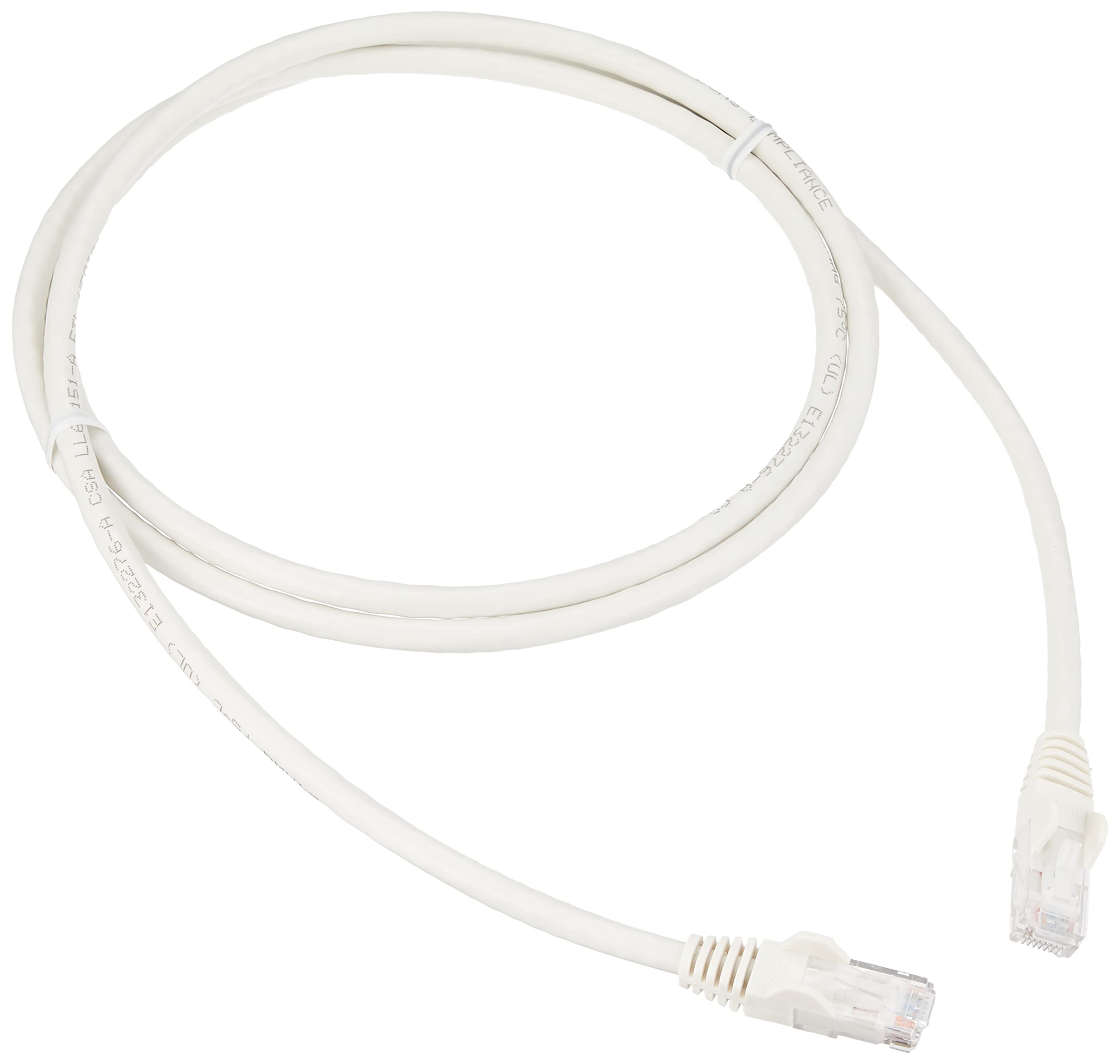 StarTech.com 1.5m CAT6 Ethernet Cable - White CAT 6 Gigabit Ethernet Wire -650MHz 100W PoE RJ45 UTP Network/Patch Cord Snagless w/Strain Relief Fluke Tested/Wiring is UL Certified/TIA (N6PATC150CMWH)
