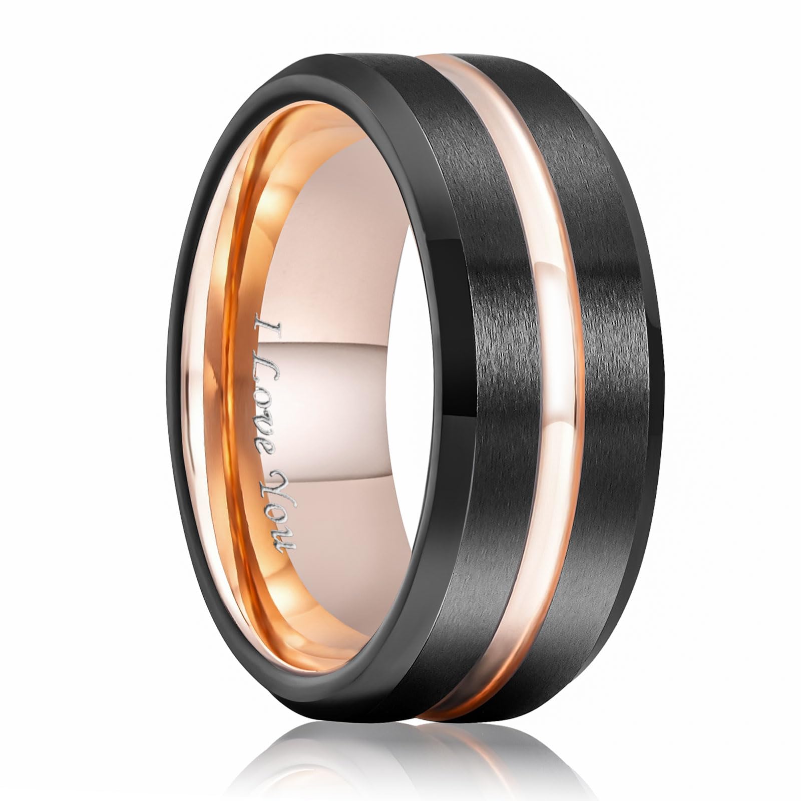 King Will Tungsten Carbide Wedding Band for Men Size 4-16
