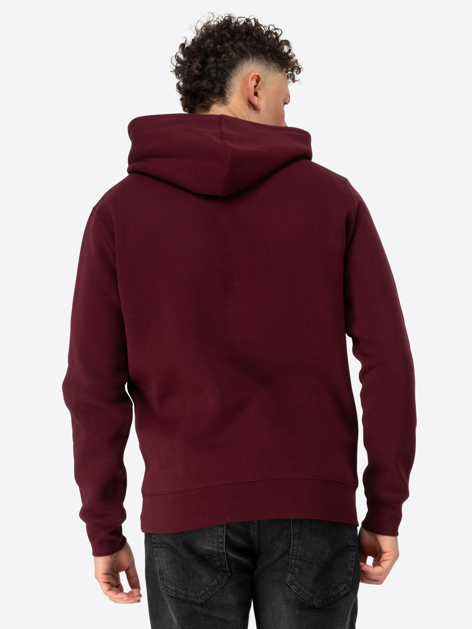 Lonsdale London Wolterton Uomo Felpa con Cappuccio Nero 60% Cotone, 40% Poliestere Regular