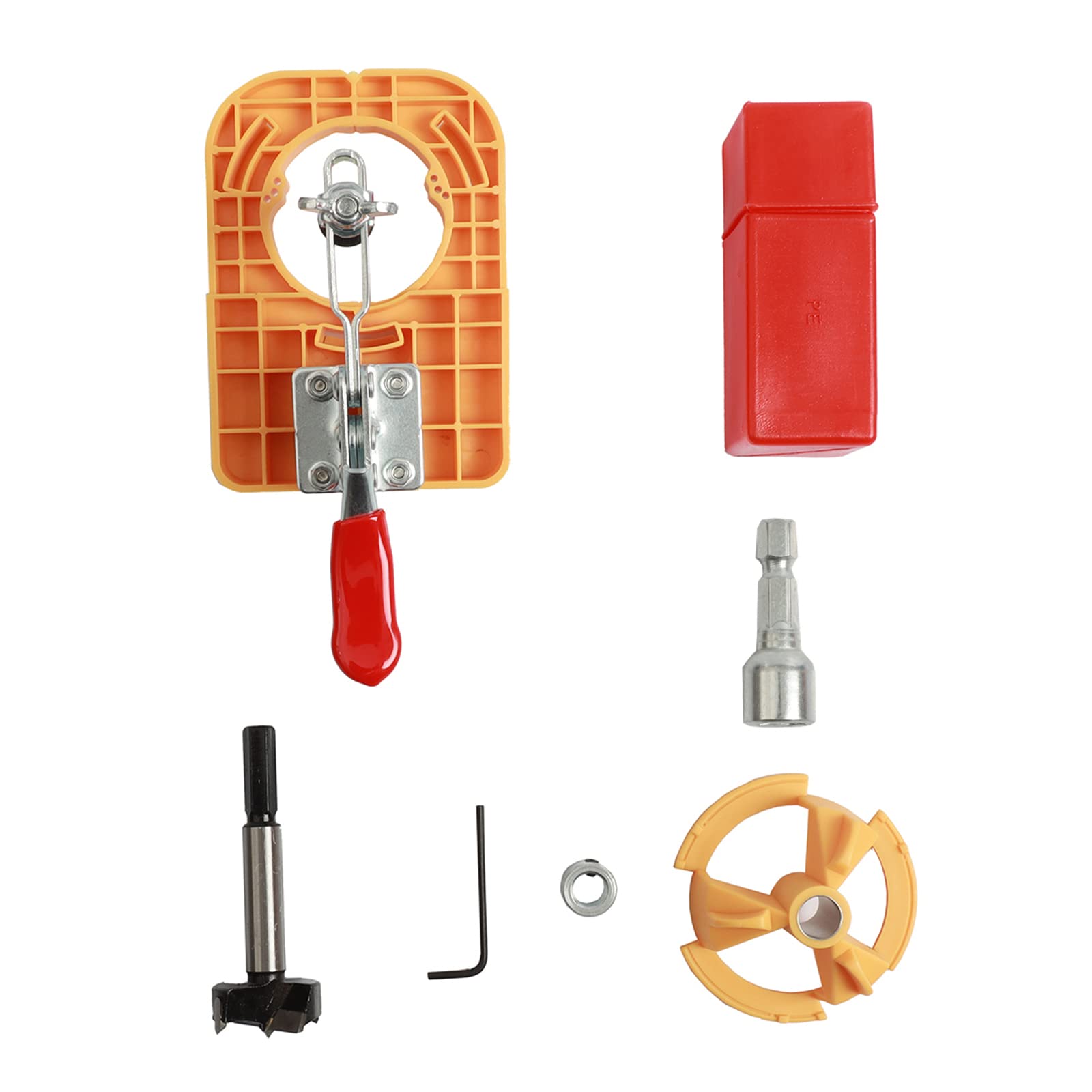 Mekalero Yellow Wood Dowel Puncher Locator Adjustable Drilling Carpentry Tools Woodworking Positioning Hole Opener Furniture Hole Opener Hinge Locator Hinge Opening Door Positioning Cabinet Door Punching Punching Aid