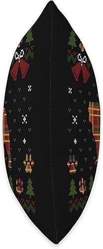 Miniatura 2 de BCC Pug Shirts &amp; Pugly Pugs Dog Lover Gifts Pug Red Plaid Ugly Christmas Sweater Pufs Dogs X-Mas Throw Pillow, 16x16, Multicolor