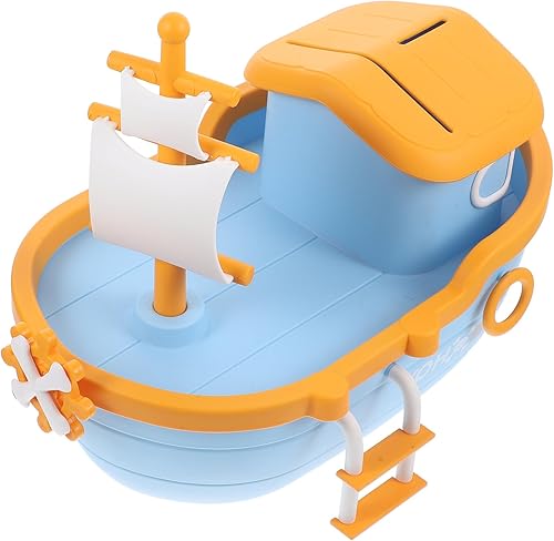 ibasenice Alcancía pirata Alcancias de Dinero para adultos Novedad Hucha Modelo Pirata Cambio de Jarra Chica Juguetes Alcancías Niños Velero Niño