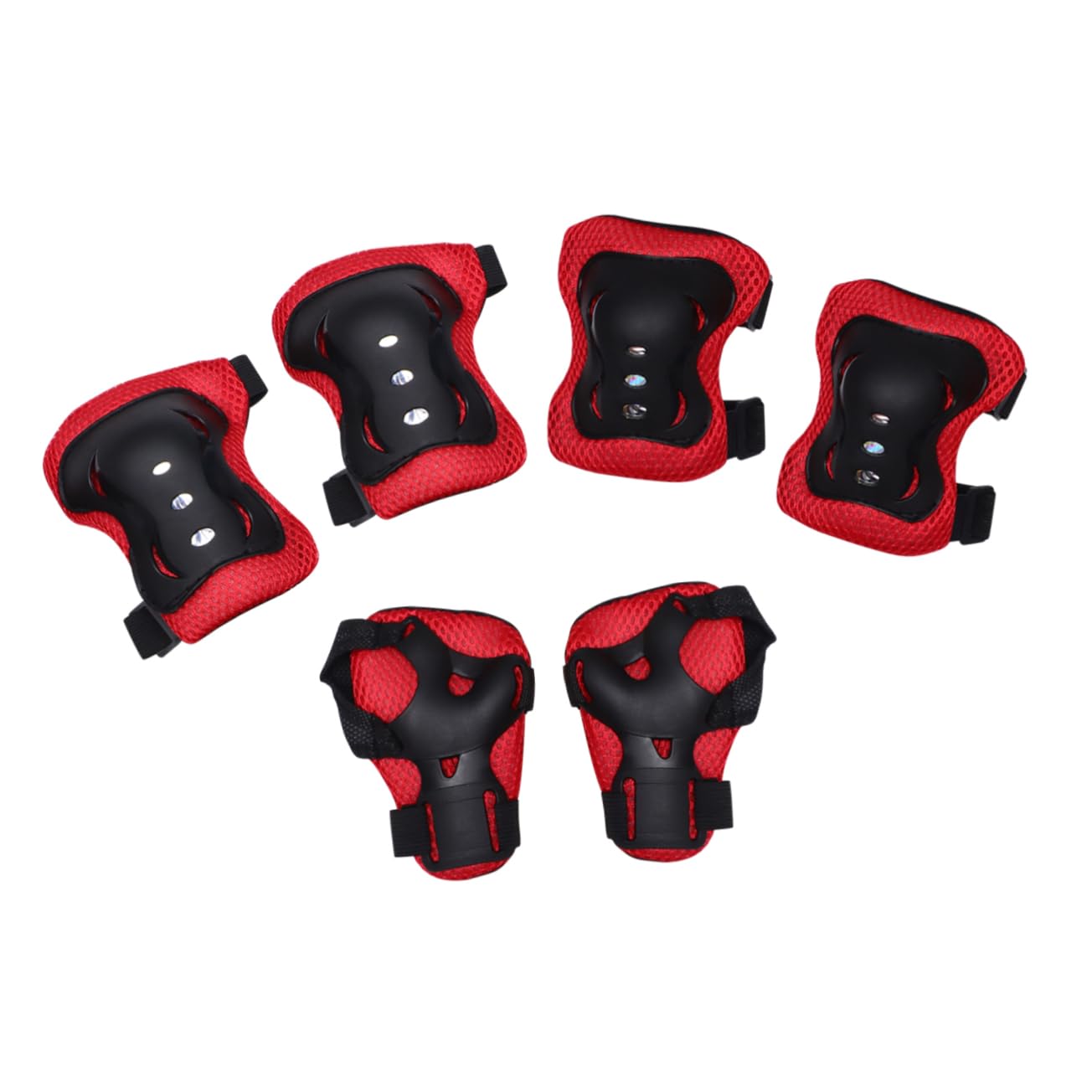 SUPVOX 6pcs Kids Sports Protective Gear Set Roller Skating Protective Knee Pads Wrist Guard Elbow Guard Protector for 4-16 Years Old