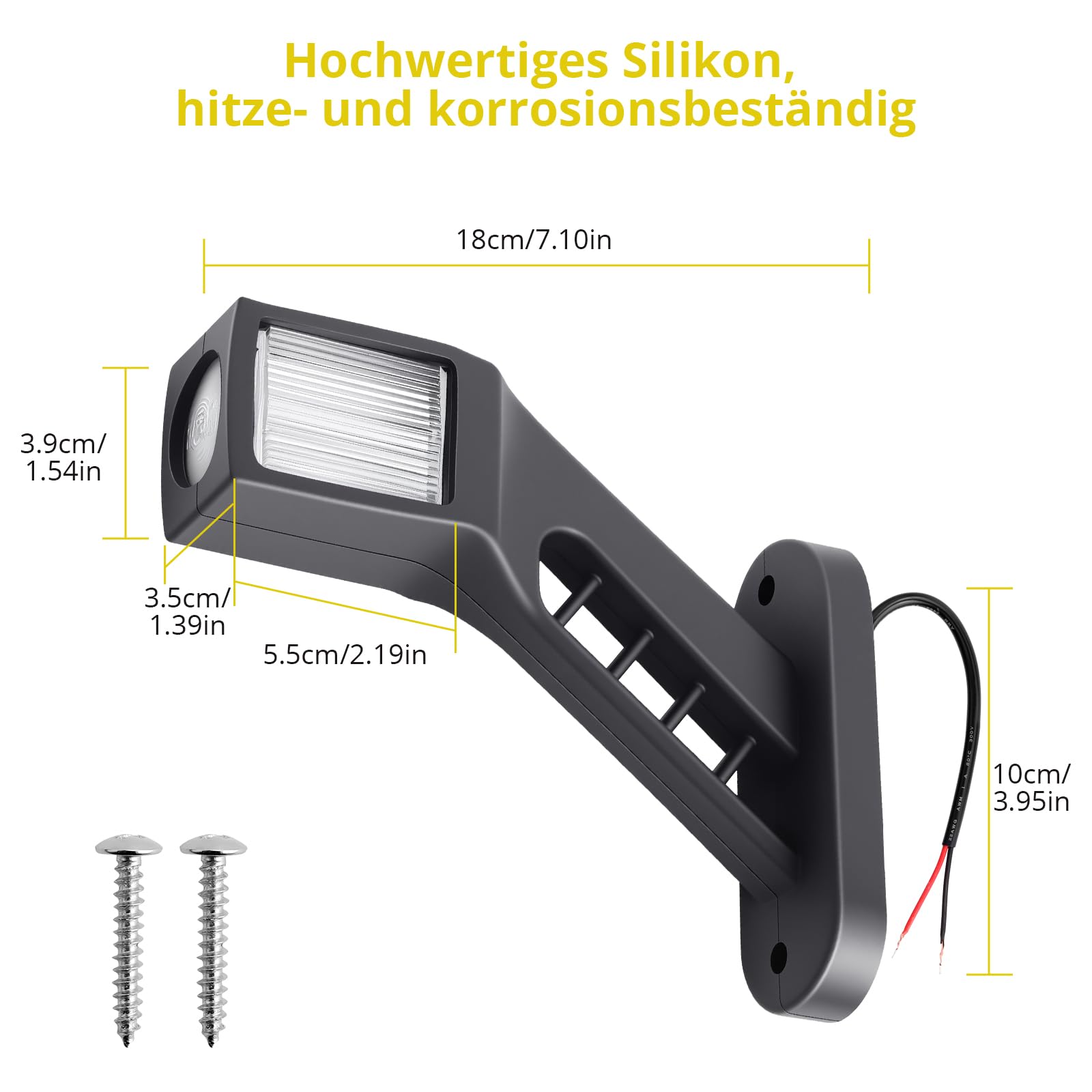 PROZOR LED Seitenmarkierungsleuchten 2PCS Begrenzungsleuchten IP65 Seitenleuchten Markierungsleuchten Positionsleuchten für Lkw,Anhänger