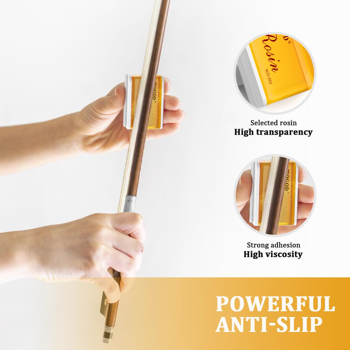 Lot de 20 colophanes légères à faible poussière pour archets pour violon, alto et violoncelle (F02 - Lot de 20)