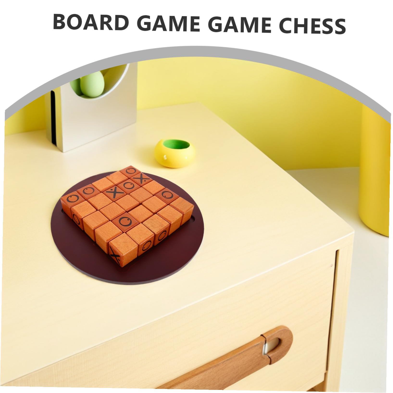 Abaodam Jeu de Société Bois Échecs Ox Push avec Pousse-bœuf Plateau Tactique Portable pour Garçon Fille et Famille à Jouer Dehors Plage