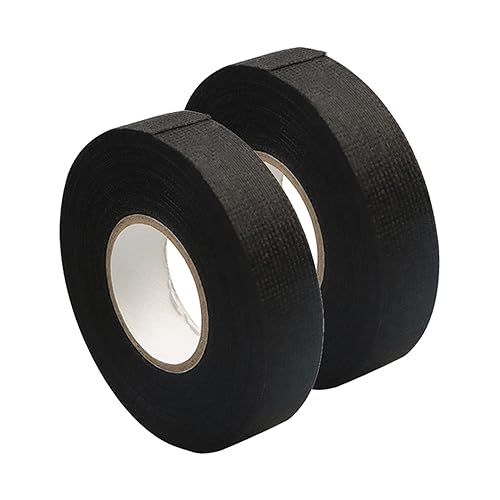 Miniatura 7 de Cinta antiabrasión de tela automotriz, 2 rollos de 34 x 50 pies, fuerte adherencia negra, arnés de cableado de alta temperatura, cable de